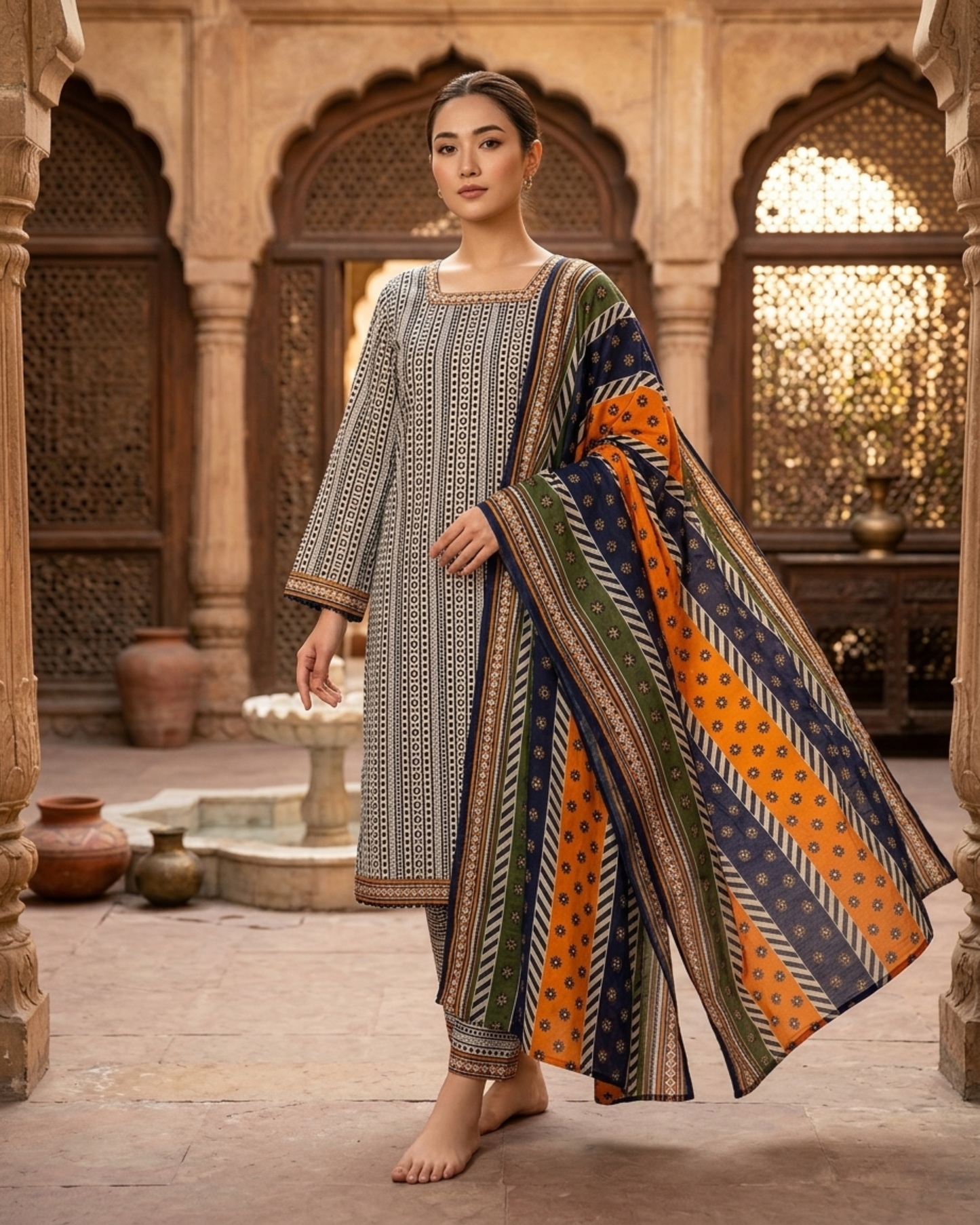 Bin Saeed Digital Printed Lawn 3PC
