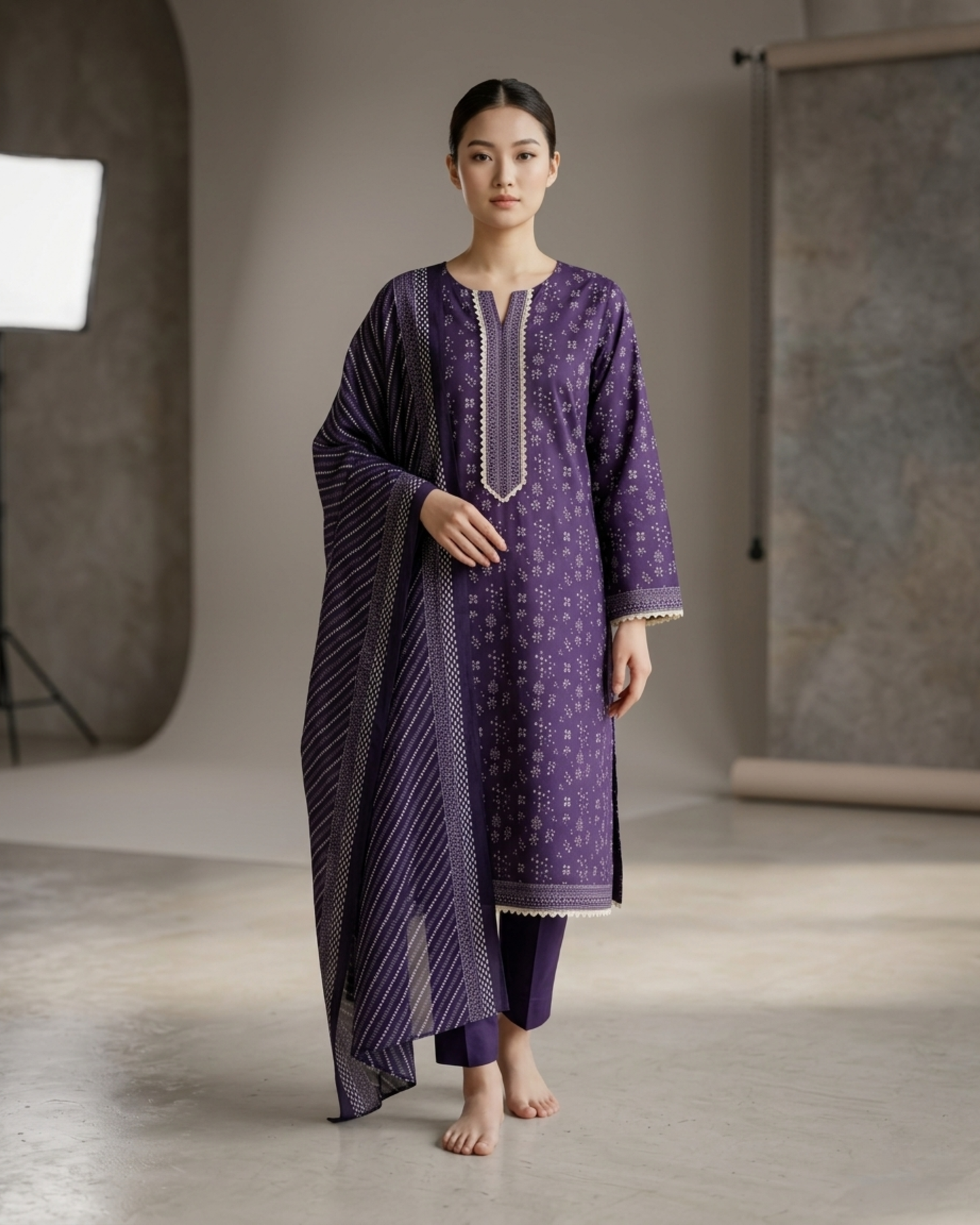 Bin Saeed Digital Printed Lawn 3PC
