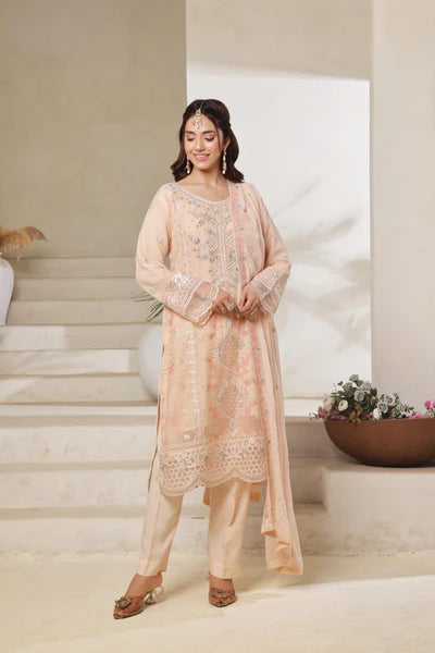 Chiffone Embroidered 3PC