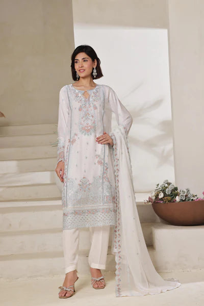 Chiffone Embroidered 3PC