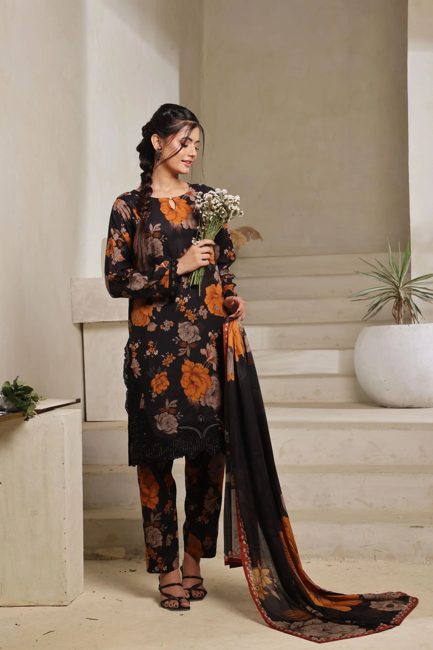 Arooba By Dressline Embroidered & Printed Lawn 3PC