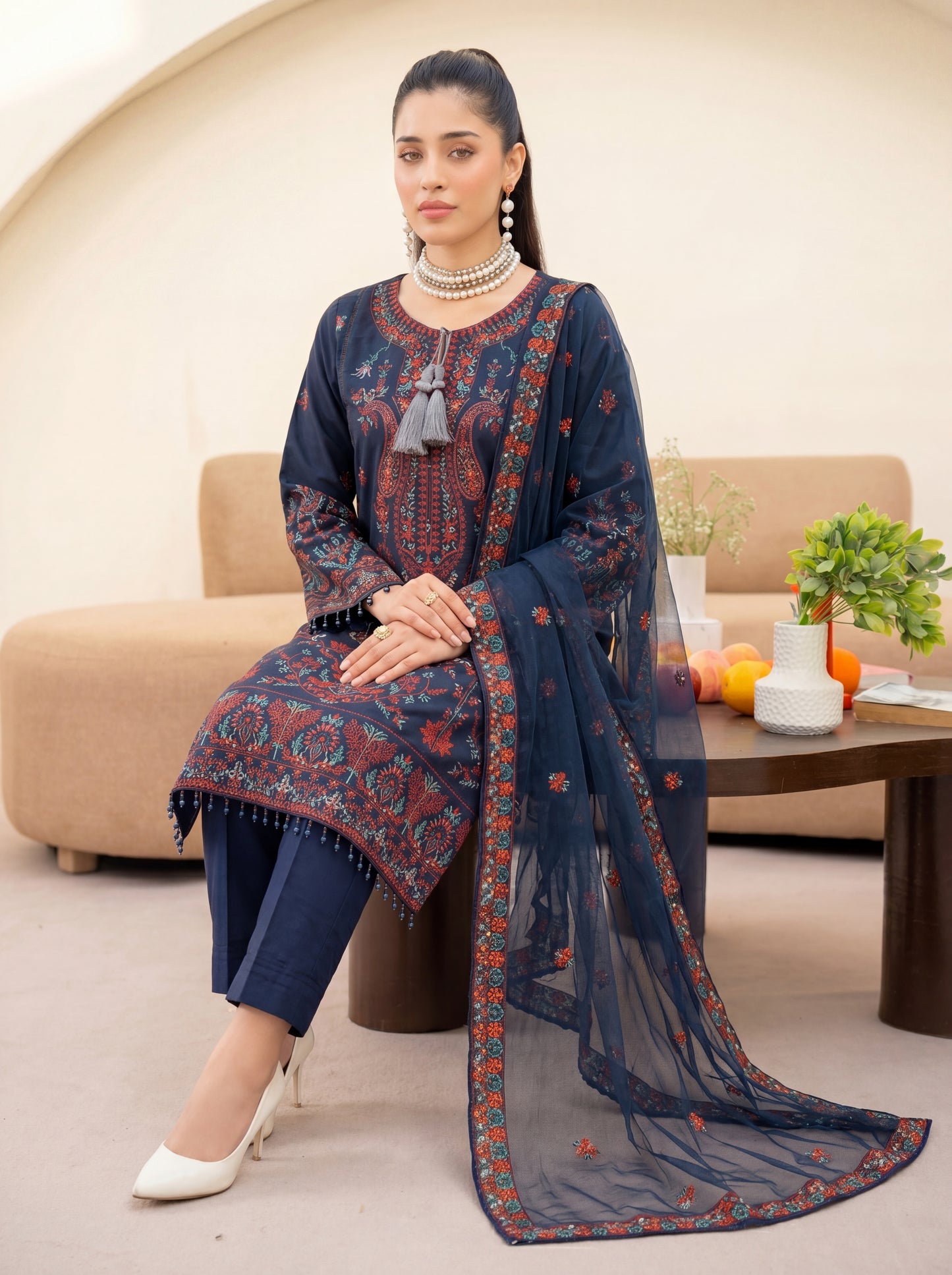 Sapphire Luxury Embroidered Lawn 3PC