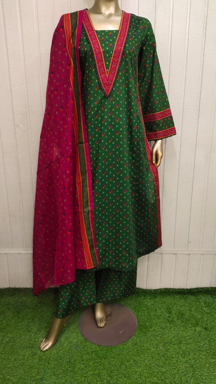 Bin Saeed Digital Printed Lawn With Airline Long Shirt 3PC