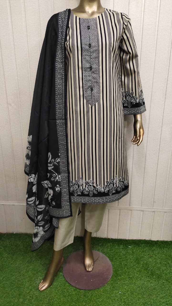 Bin Saeed Digital Printed Lawn 3PC
