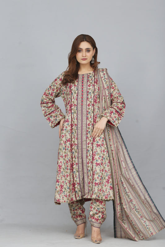 Printed Frock Lawn 3PC