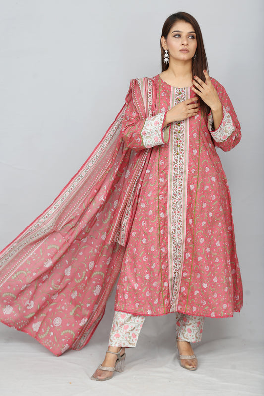 Printed Frock Lawn 3PC