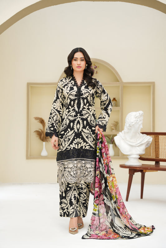 Mirari Embroidered Lawn 3PC