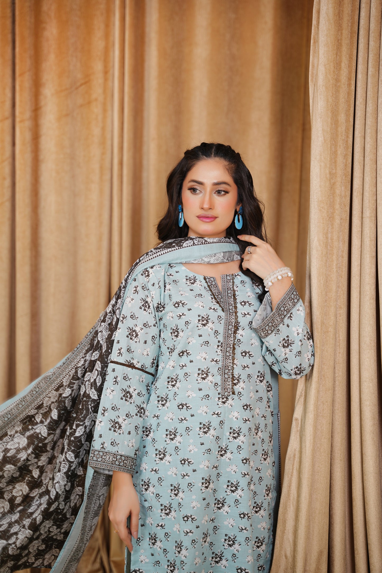 Bin Saeeed Digital Printed Khaddar 3PC