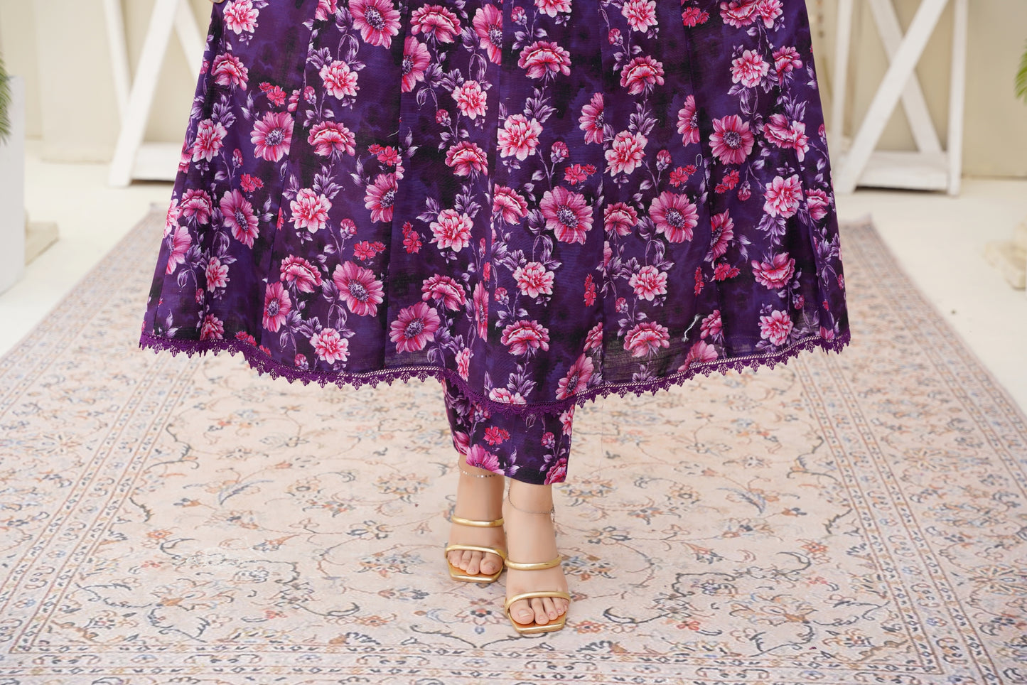 Deep Purple Floral – Mirari | Frock
