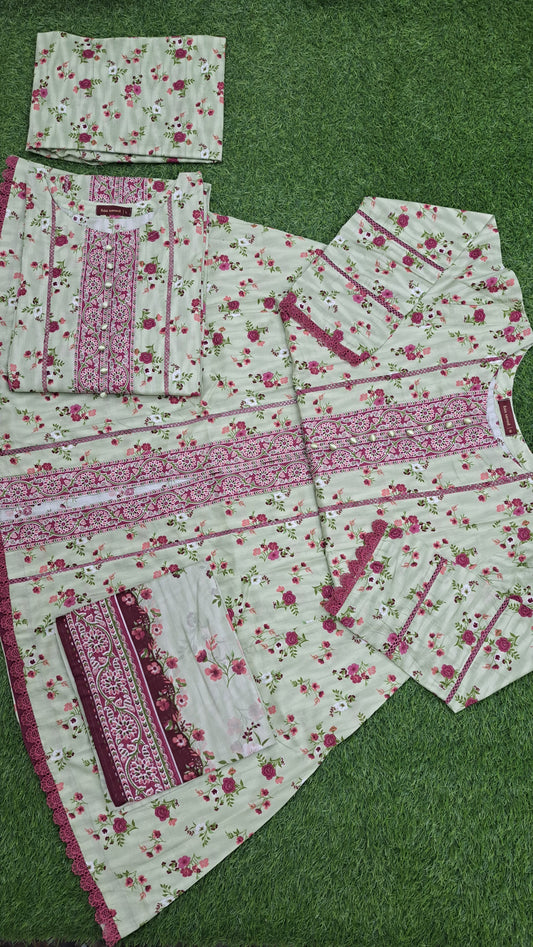 Printed Frock Lawn 3PC