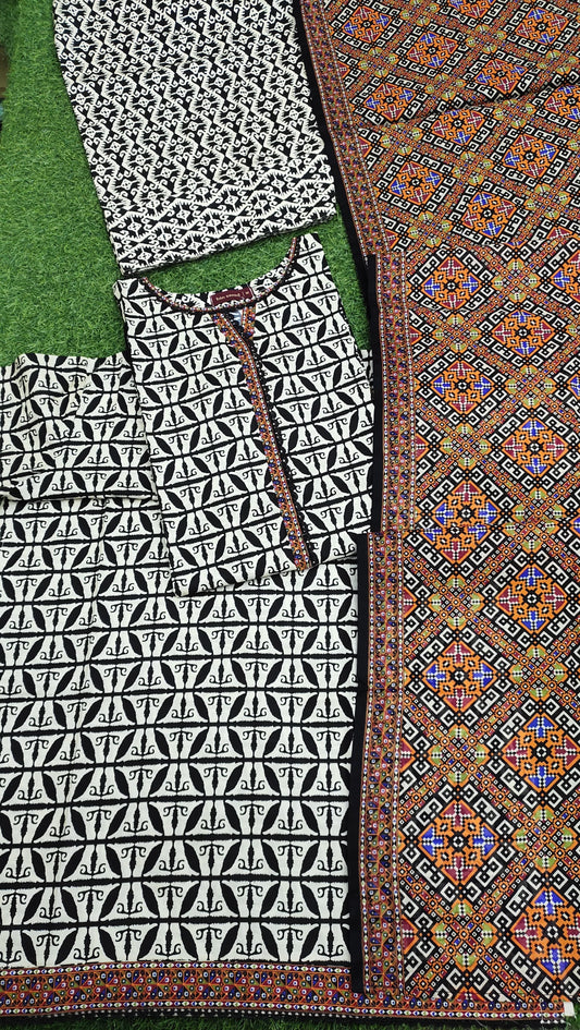Bin Saeed Lawn With Farshi Trouser 3PC