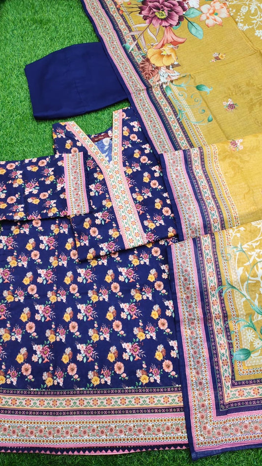 Bin Saeed Digital Printed Lawn 3PC