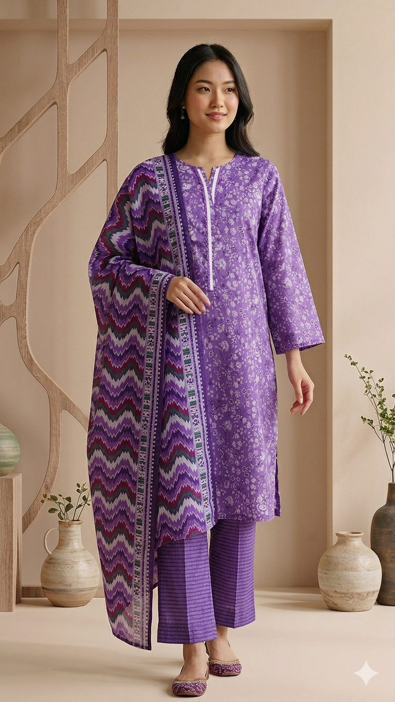 Bin Saeed Digital Printed Lawn 3PC