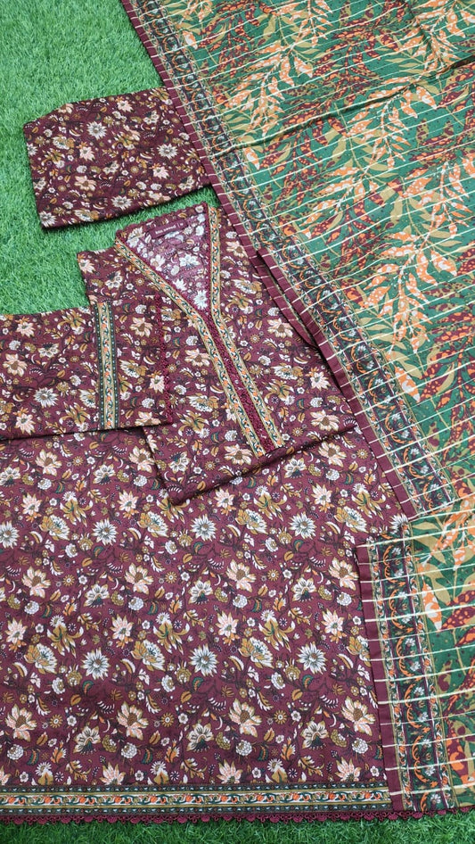 Bin Saeed Printed Lawn-3PC