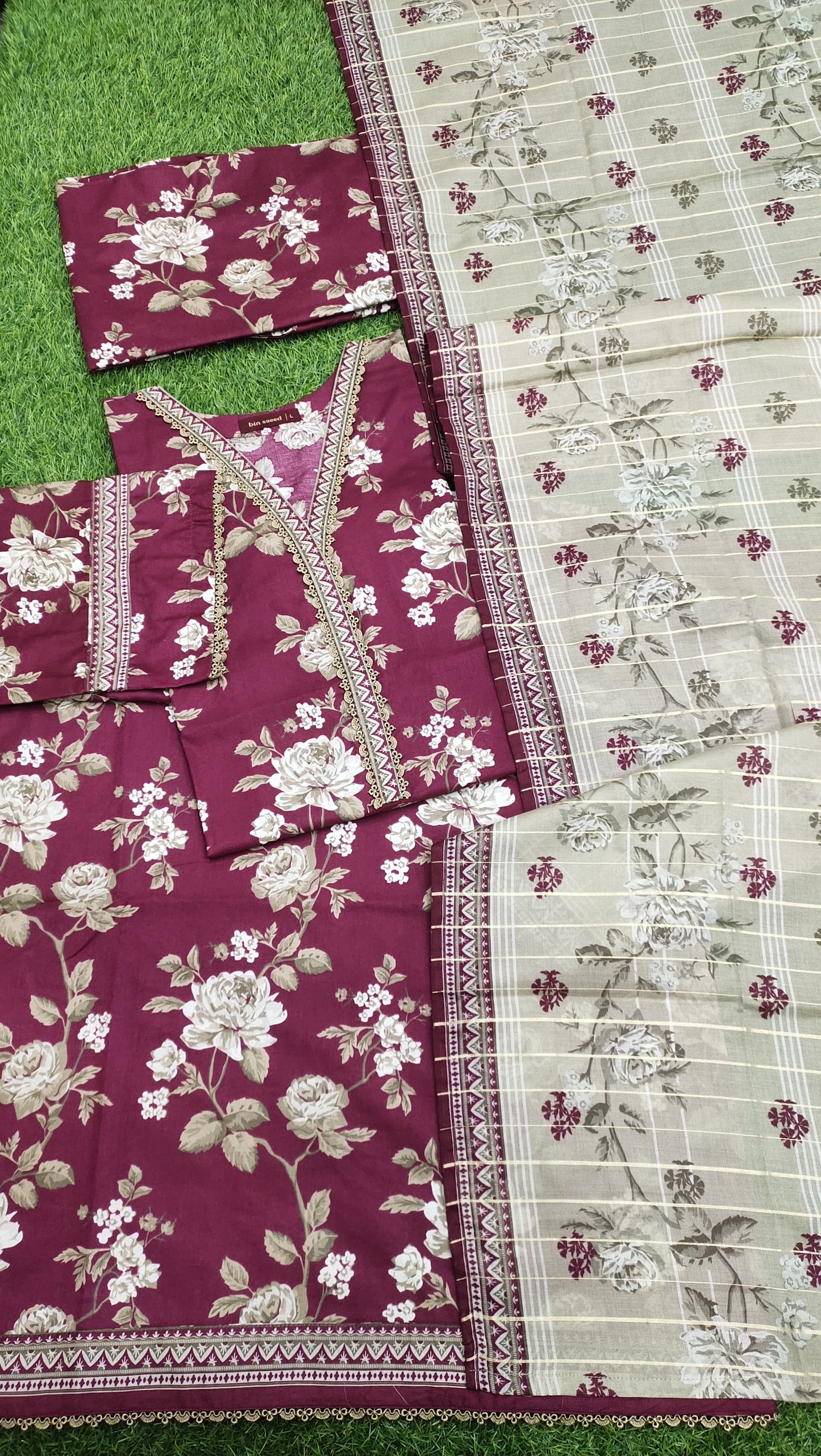 Bin Saeed Digital Printed Lawn 3PC