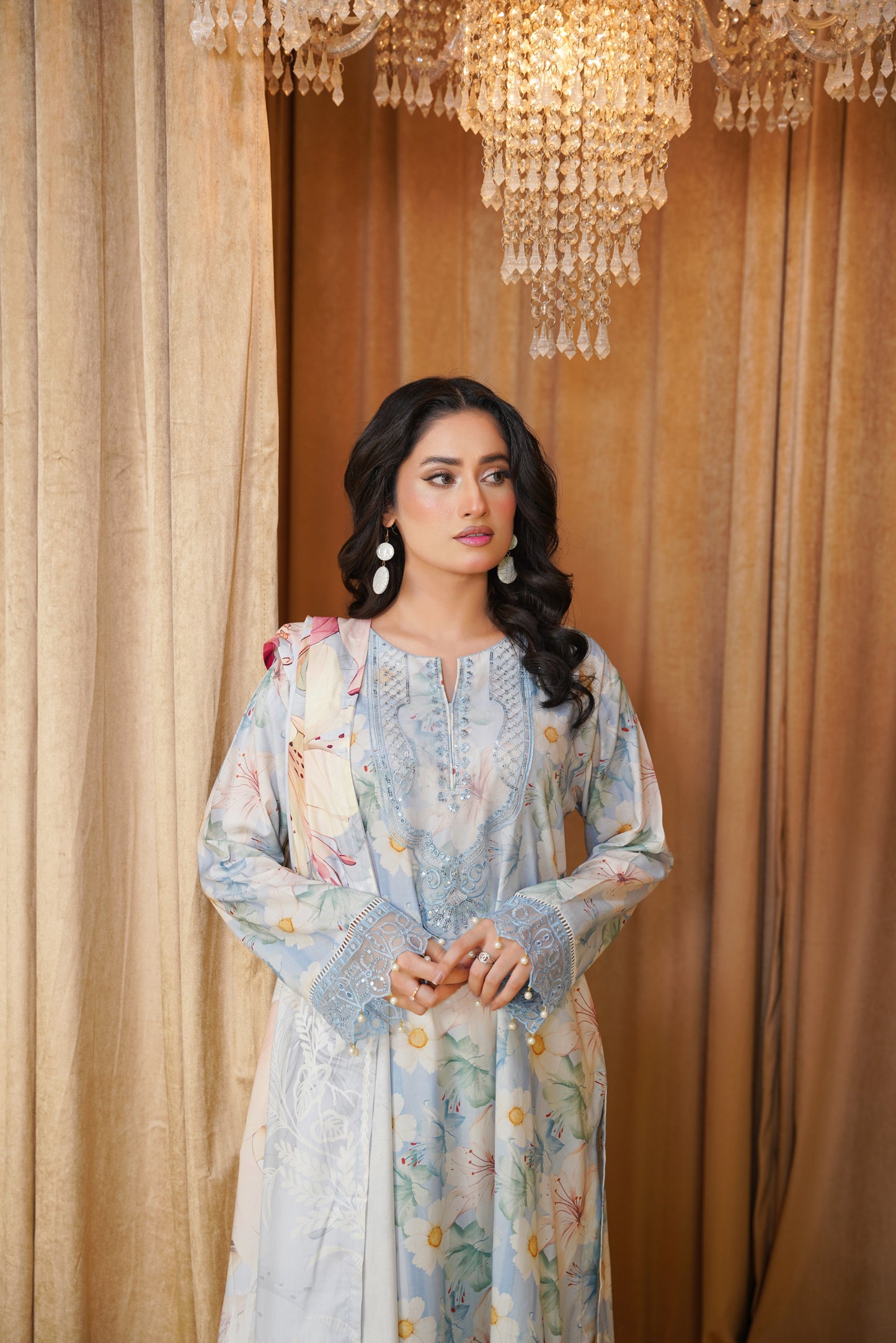 Embroidered Linen 3PC
