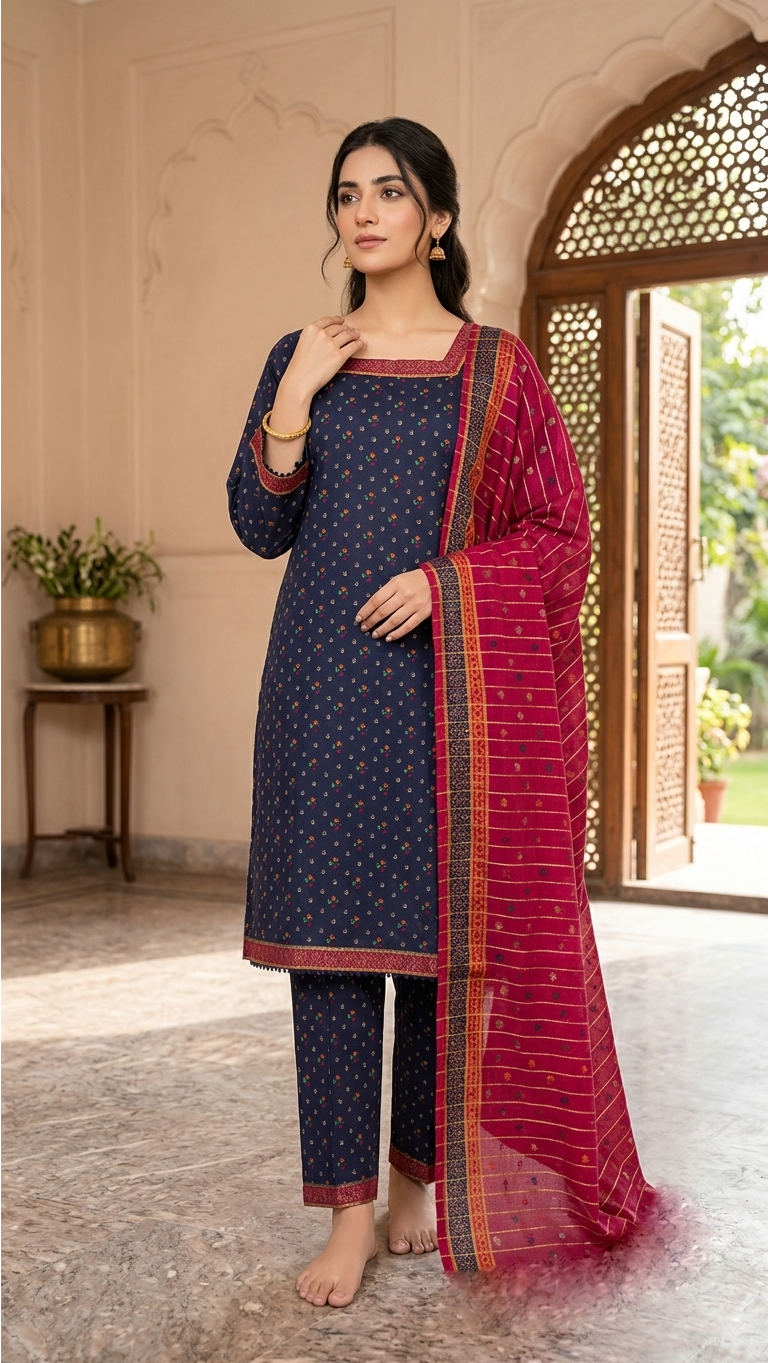 Bin Saeed Digital Printed Lawn 3PC