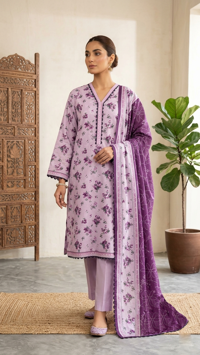 Bin Saeed Digital Printed Lawn 3PC