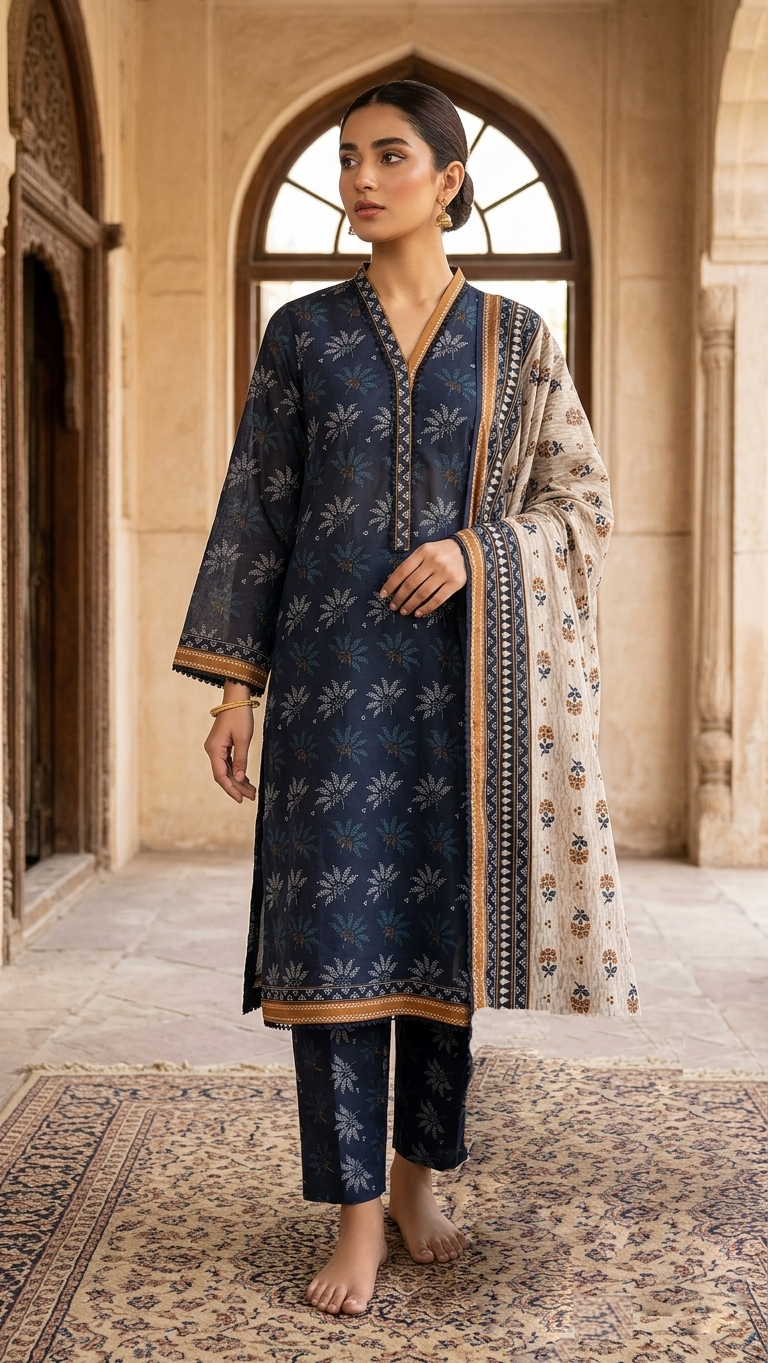Bin Saeed Digital Printed Lawn 3PC
