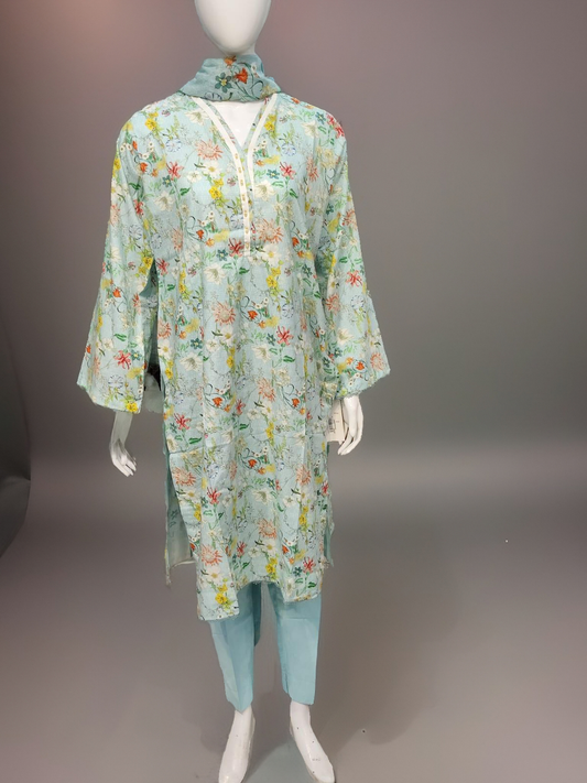 BS Printed Lawn-3PC