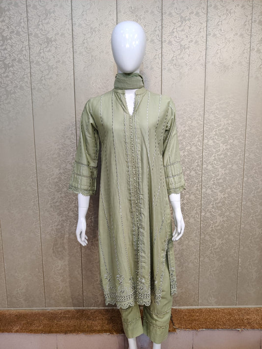 Mirari 3-Piece All over Chikenkari Embroidered Lawn Collection