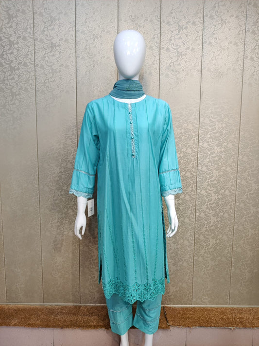 Mirari 3-Piece All over Chikenkari Embroidered Lawn Collection