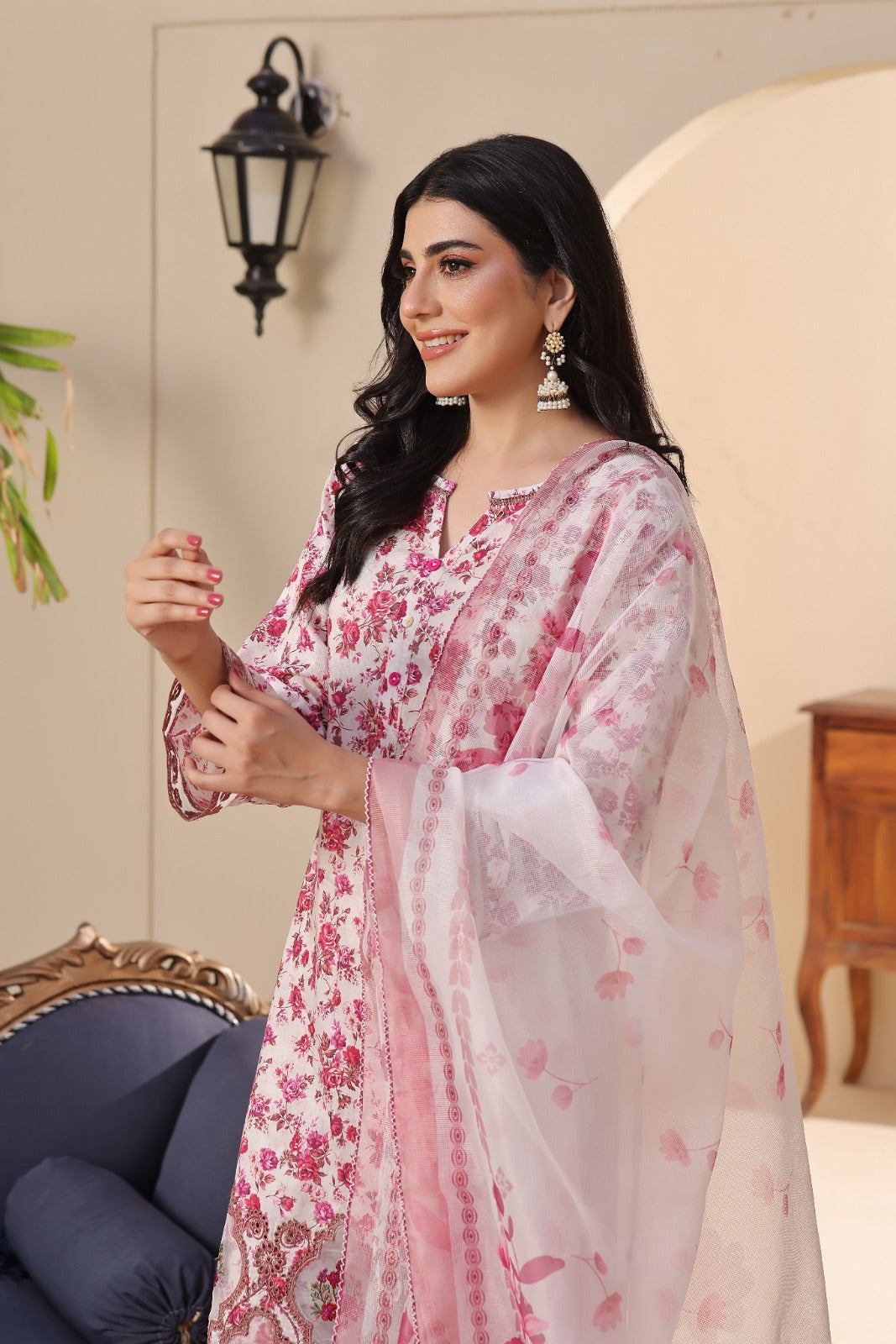 Dressline Emb Lawn-3PC