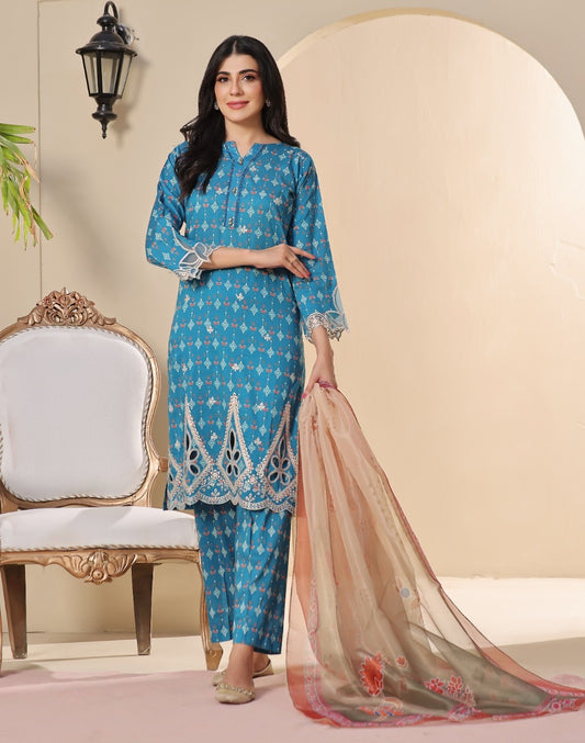 Dressline Emb Lawn-3PC