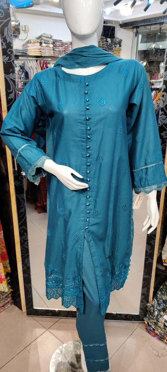 Mirari 3-Piece All over Chikenkari Embroidered Lawn Collection