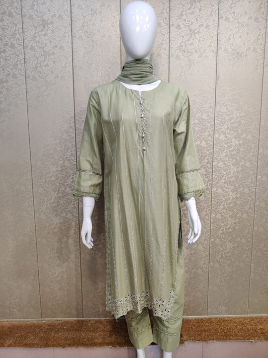 Mirari 3-Piece All over Chikenkari Embroidered Lawn Collection