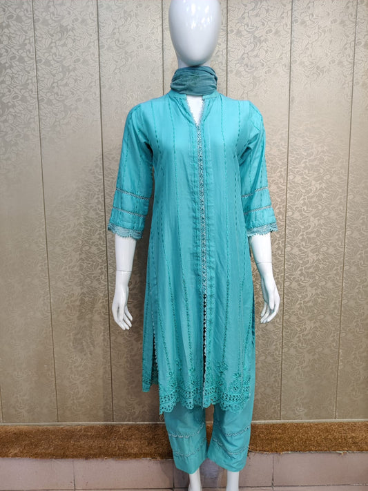 Mirari 3-Piece All over Chikenkari Embroidered Lawn Collection