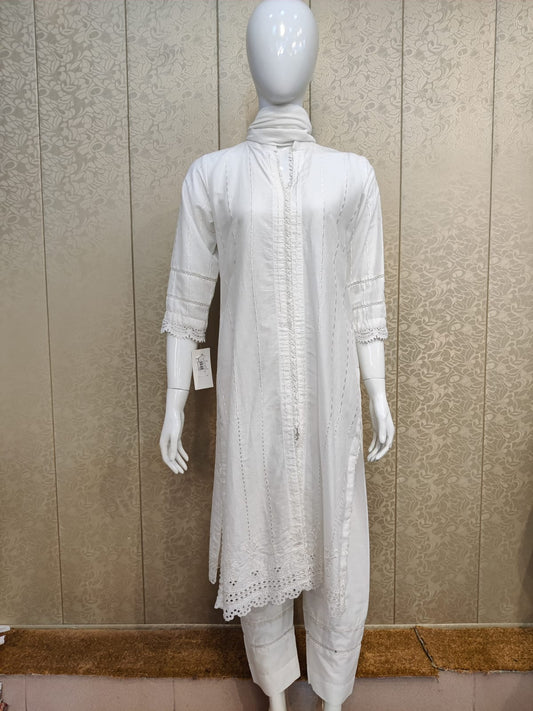 Mirari 3-Piece All over Chikenkari Embroidered Lawn Collection