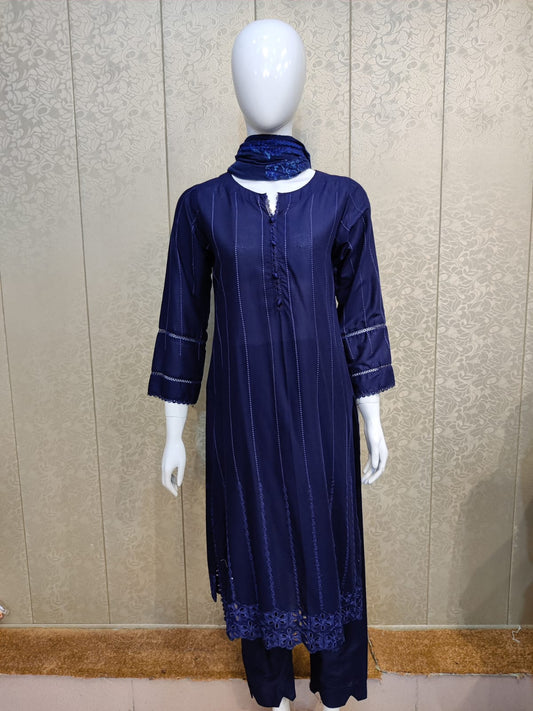 Mirari 3-Piece All over Chikenkari Embroidered Lawn Collection