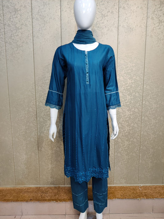 Mirari 3-Piece All over Chikenkari Embroidered Lawn Collection