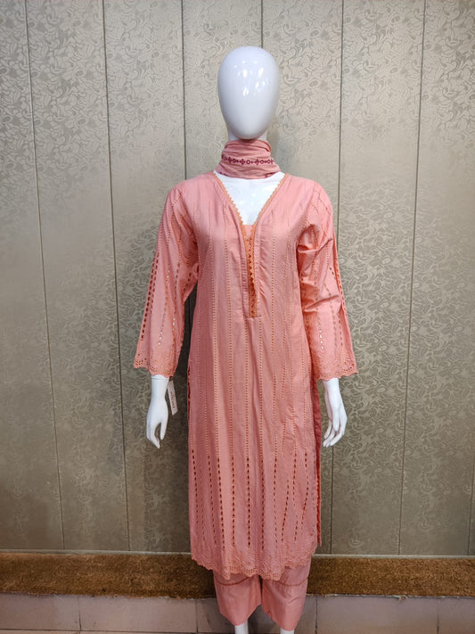 Mirari 3-Piece All over Chikenkari Embroidered Lawn Collection