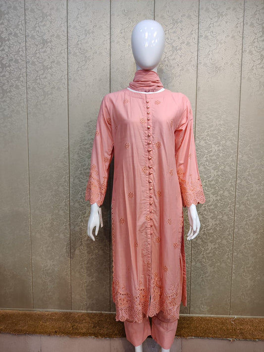 Mirari 3-Piece All over Chikenkari Embroidered Lawn Collection