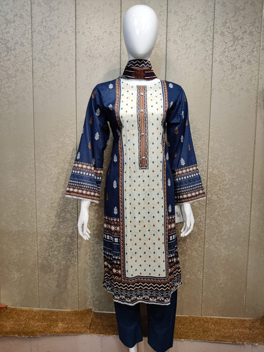 BS Printed Lawn-3PC