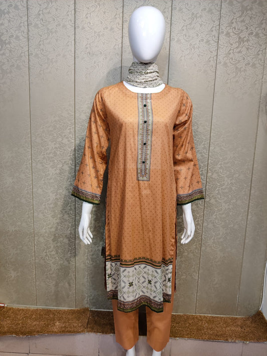 BS Printed Lawn-3PC