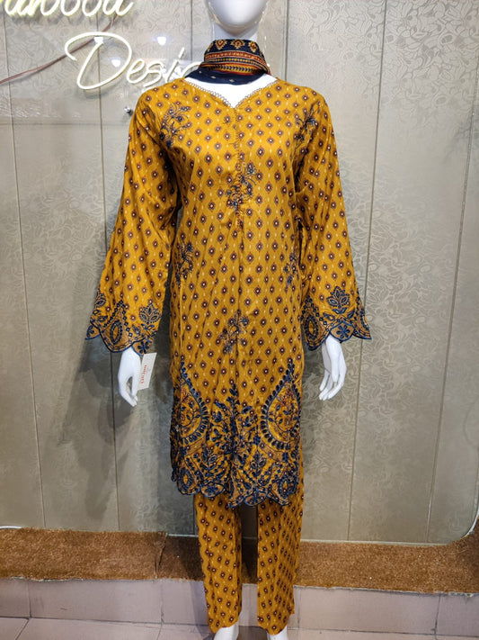 BS Dhaga Kari Lawn-3PC