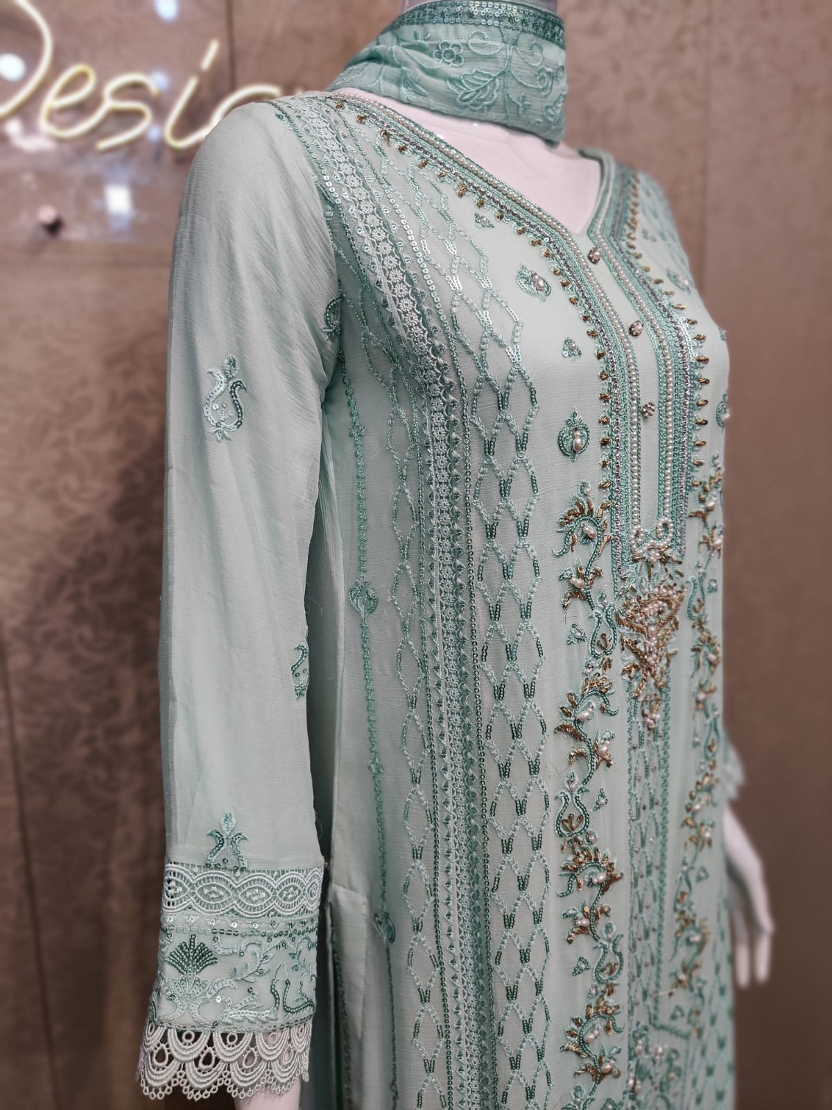 AU Emb Chiffon-3PC