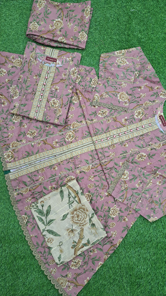 Printed Frock Lawn 3PC