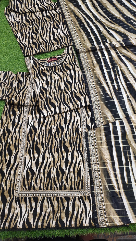 Bin Saeed Lawn With Farshi Trouser 3PC
