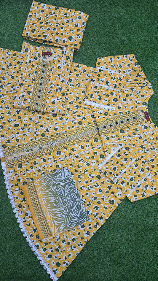 Printed Frock Lawn 3PC