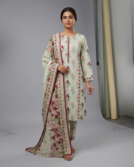 Bin Saeed Digital Printed Lawn 3PC
