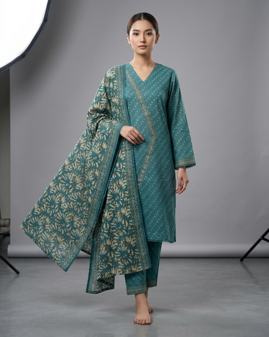 Bin Saeed Digital Printed Lawn 3PC