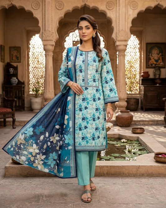 Bin Saeed Digital Printed Lawn 3PC