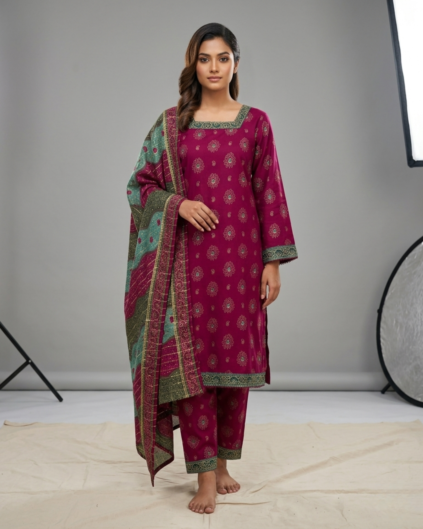 Bin Saeed Digital Printed Lawn 3PC