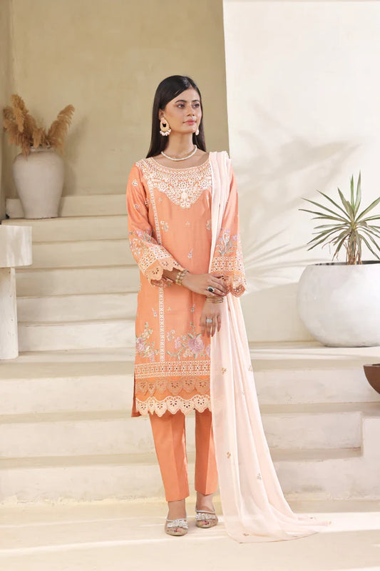 Meher Embroidered Heavy & Chikenkari Lawn 3PC