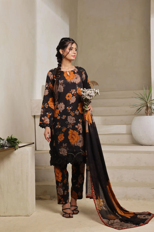 Arooba By Dressline Embroidered & Printed Lawn 3PC