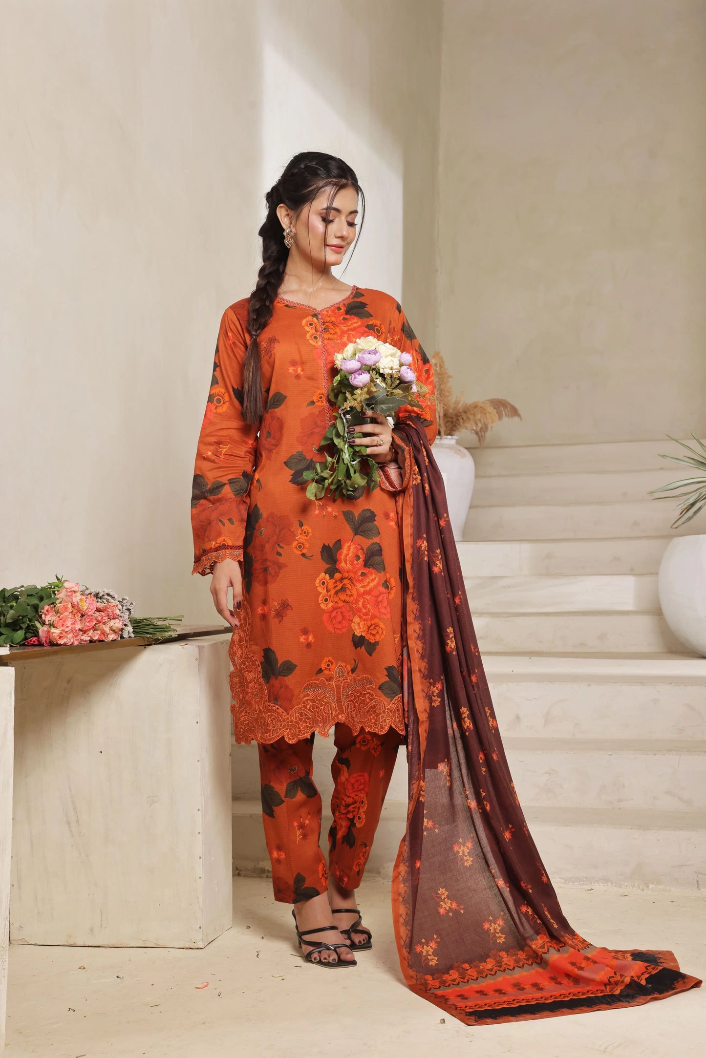 Arooba By Dressline Embroidered & Printed Lawn 3PC
